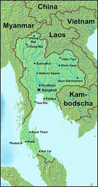 map of Thailand
