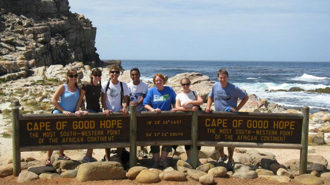 image of people at Cape Point, South Africa