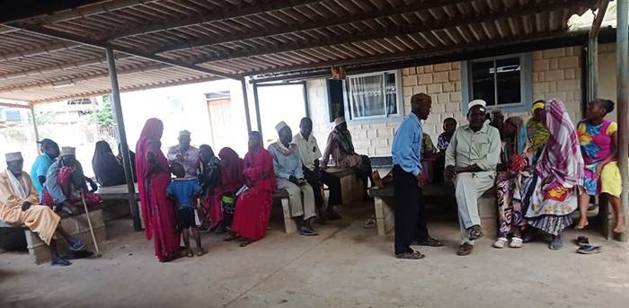 group of people waiting for surgery at hospital in Kenya