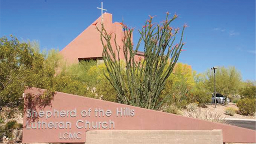 church in Arizona with desert landscaping