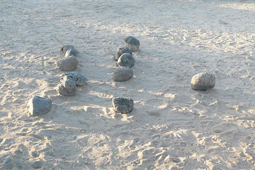 photo of rocks on sandy ground
