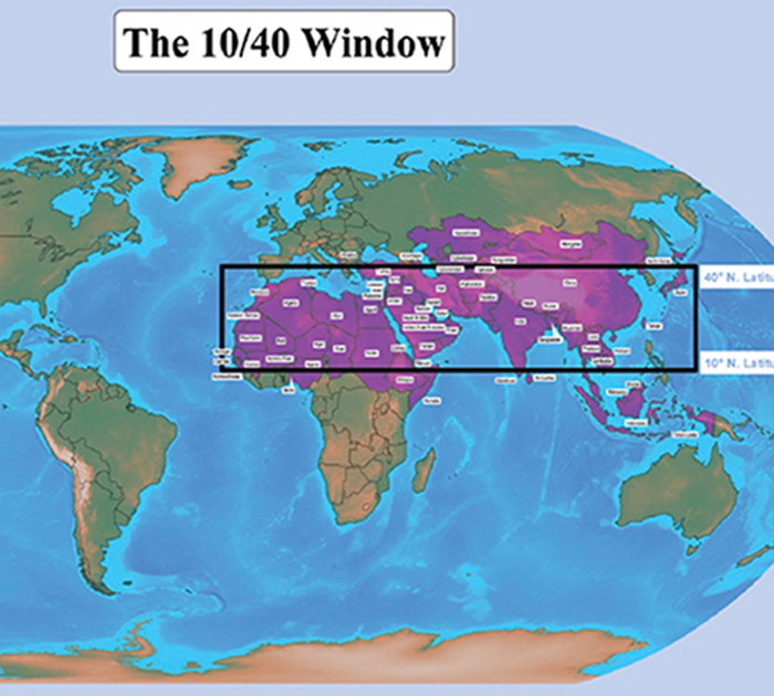 flattened globe with highlighted area