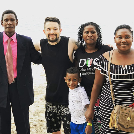 group of men, women and boy