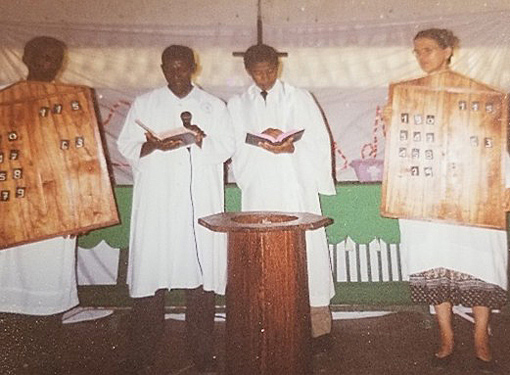 people participating in worship service