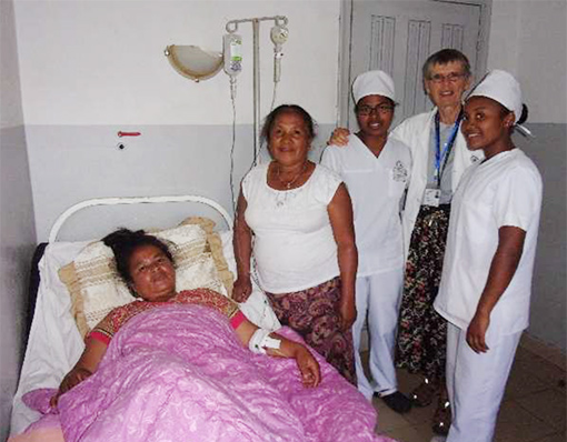 medical personnel with patient