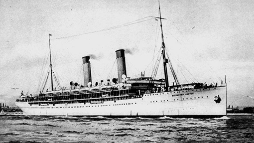 vintage photo of ship