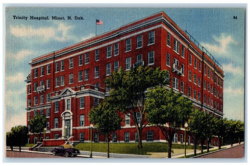 vintage postcard of hospital