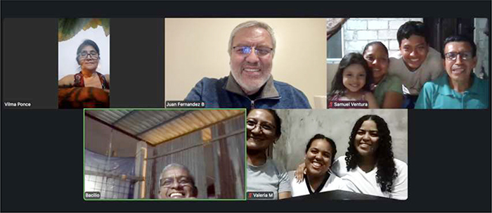 screenshot of seminary students and teacher