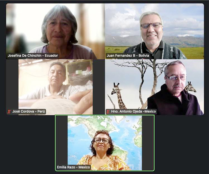 screenshot of people participating in online meeting
