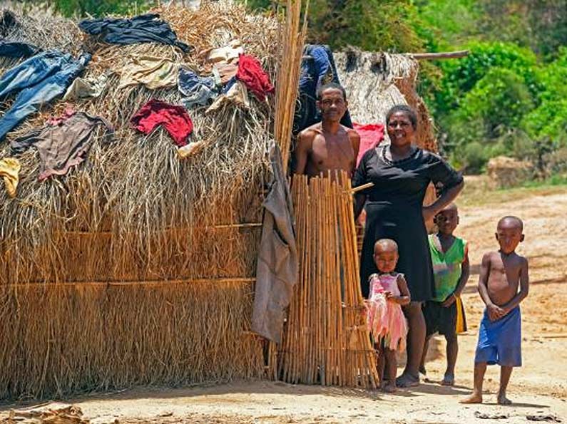 poor family in Madagascar