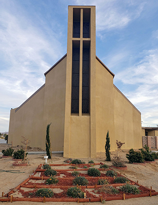 front view of church