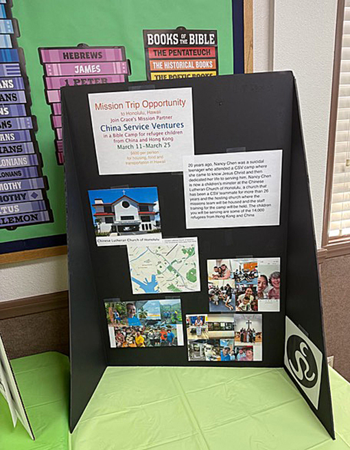 storyboard display at mission festival