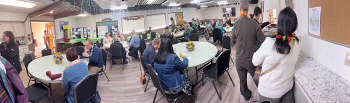 people attending church mission festival