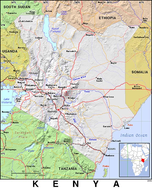 map of Kenya